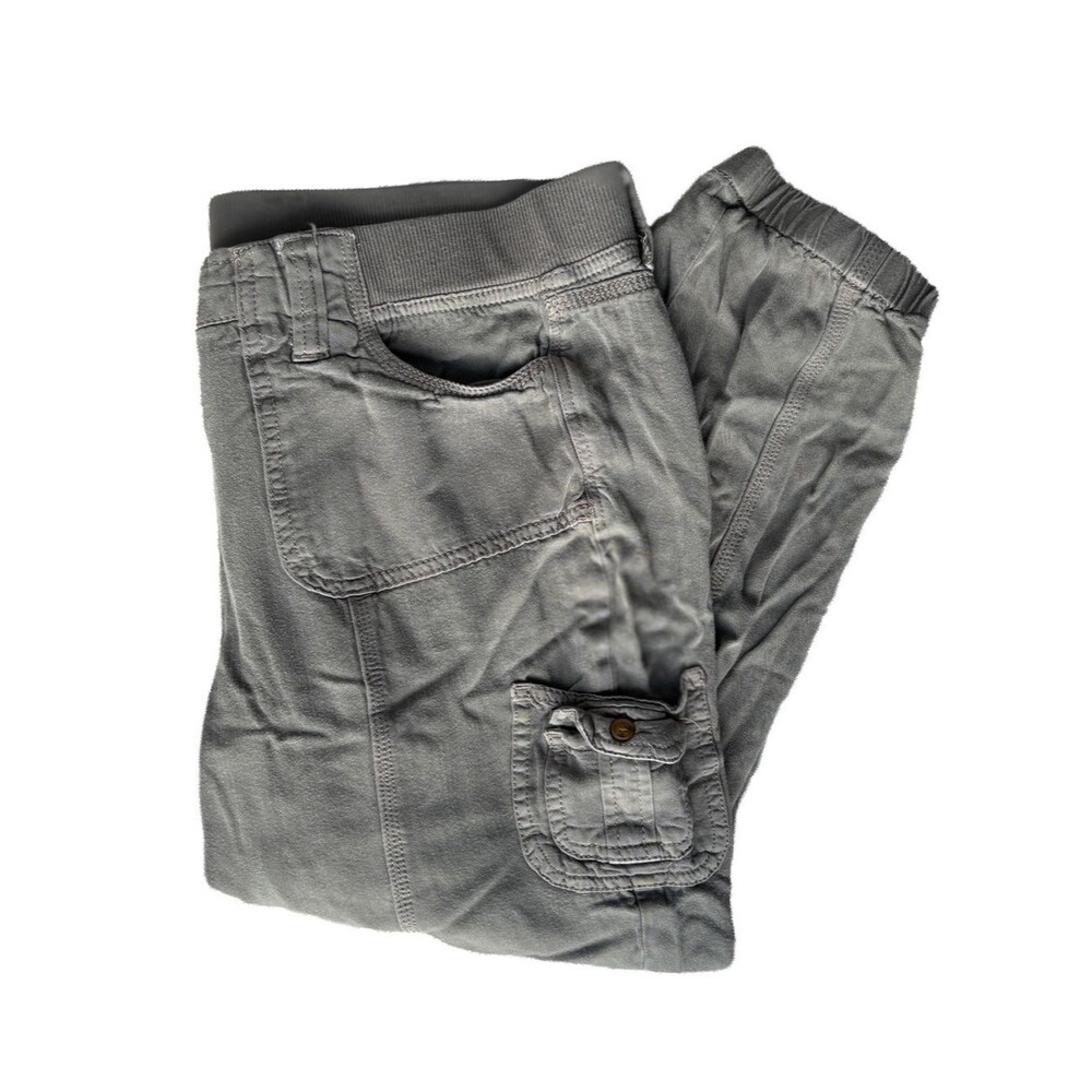 Army green casual multi pocket Jogger cargo cropped Pants Knox rose L large